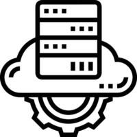 Cloud icon symbol vector image. Illustration of the hosting storage design image