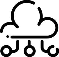 Cloud icon symbol vector image. Illustration of the hosting storage design image