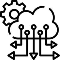 Cloud icon symbol vector image. Illustration of the hosting storage design image