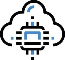 Cloud icon symbol vector image. Illustration of the hosting storage design image