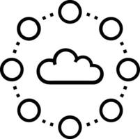 Cloud icon symbol vector image. Illustration of the hosting storage design image