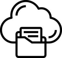 Cloud icon symbol vector image. Illustration of the hosting storage design image