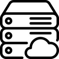 Cloud icon symbol vector image. Illustration of the hosting storage design image