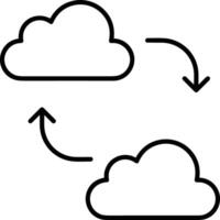 Cloud icon symbol vector image. Illustration of the hosting storage design image