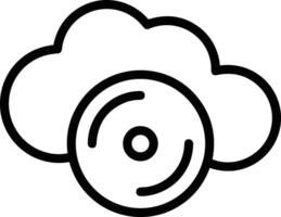 Cloud icon symbol vector image. Illustration of the hosting storage design image