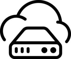 Cloud icon symbol vector image. Illustration of the hosting storage design image