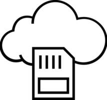 Cloud icon symbol vector image. Illustration of the hosting storage design image