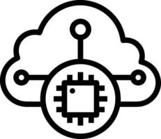 Cloud icon symbol vector image. Illustration of the hosting storage design image