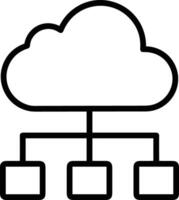 Cloud icon symbol vector image. Illustration of the hosting storage design image