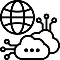 nube icono símbolo vector imagen