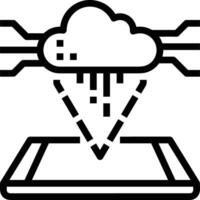 nube icono símbolo vector imagen