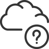 nube icono símbolo vector imagen