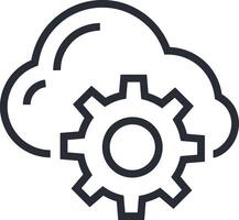 Cloud icon symbol vector image. Illustration of the hosting storage design image