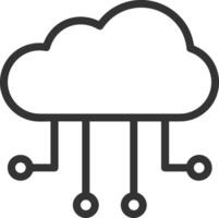 Cloud icon symbol vector image. Illustration of the hosting storage design image