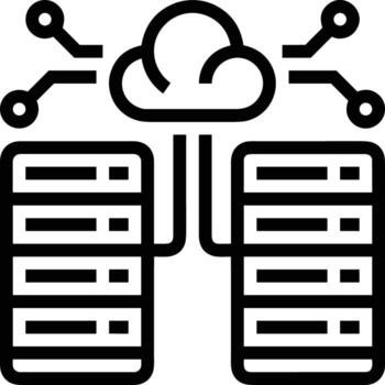Cloud icon symbol vector image. Illustration of the hosting storage design image