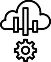 Cloud icon symbol vector image. Illustration of the hosting storage design image