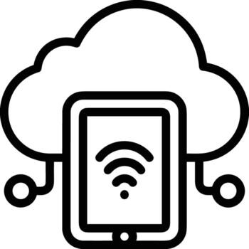 Cloud icon symbol vector image. Illustration of the hosting storage design image