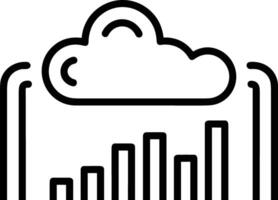 Cloud icon symbol vector image. Illustration of the hosting storage design image