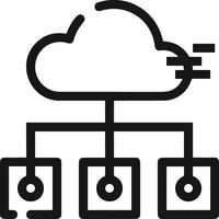 Cloud icon symbol vector image. Illustration of the hosting storage design image