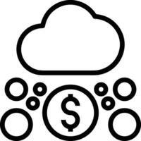 Cloud icon symbol vector image. Illustration of the hosting storage design image