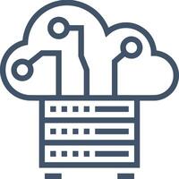 Cloud icon symbol vector image. Illustration of the hosting storage design image