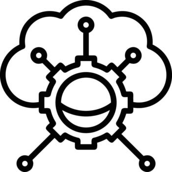 nube icono símbolo vector imagen. ilustración de el hospedaje almacenamiento diseño imagen