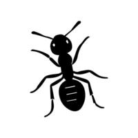 Silhouettes of ants. Free vector