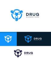 drug logo Icon Brand Identity Sign Symbol Template vector