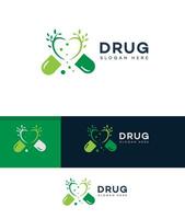 drug logo Icon Brand Identity Sign Symbol Template vector