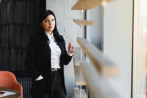 young business woman at the office photo