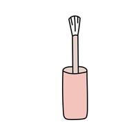 Nail polish. Vector illustration in doodle style.