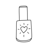 Nail polish. Vector illustration in doodle style.
