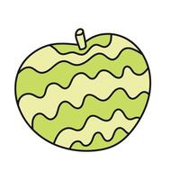 Abstract apple. Vector illustration in doodle style.