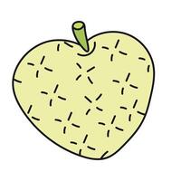 Abstract apple. Vector illustration in doodle style.