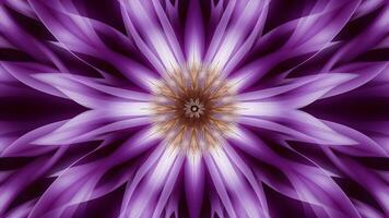 AI generated Beautiful symmetrical abstract violet background with clematis bloom macro photo