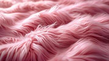 AI generated Close Up of Pink Furry Material photo