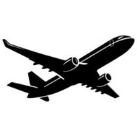 ai generado avión plano icono firmar diseño contorno garabatear internacional viaje vector ilustración en blanco antecedentes