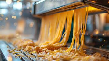 AI generated Noodles Being Made on Machine photo