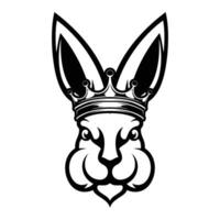 Rabbit King Outline Version vector