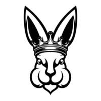 Rabbit King Outline Version vector