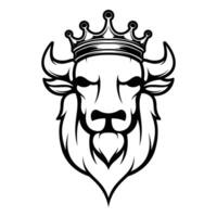 Buffalo King Outline Version vector