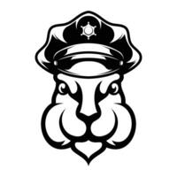 Rabbit Police Outline Version vector