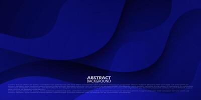 Abstract 3d dark blue wave with shadow shape background. Futuristic wave background. Eps10 vector