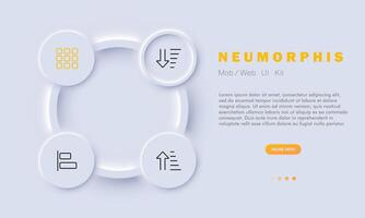 Configurations line icon. Interface, options, menu, preferences, settings. Neomorphism style. Vector line icon for business and advertising