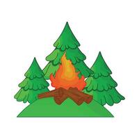 illustration of campfire vector