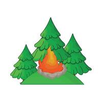 illustration of campfire vector