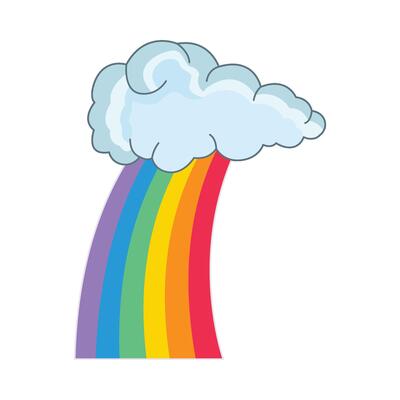 illustration of rainbow cloud