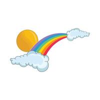 illustration of rainbow cloud vector