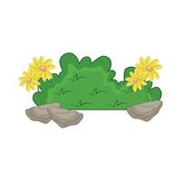 illustration of grass and flower vector