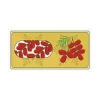 illustration of kurma packaging vector